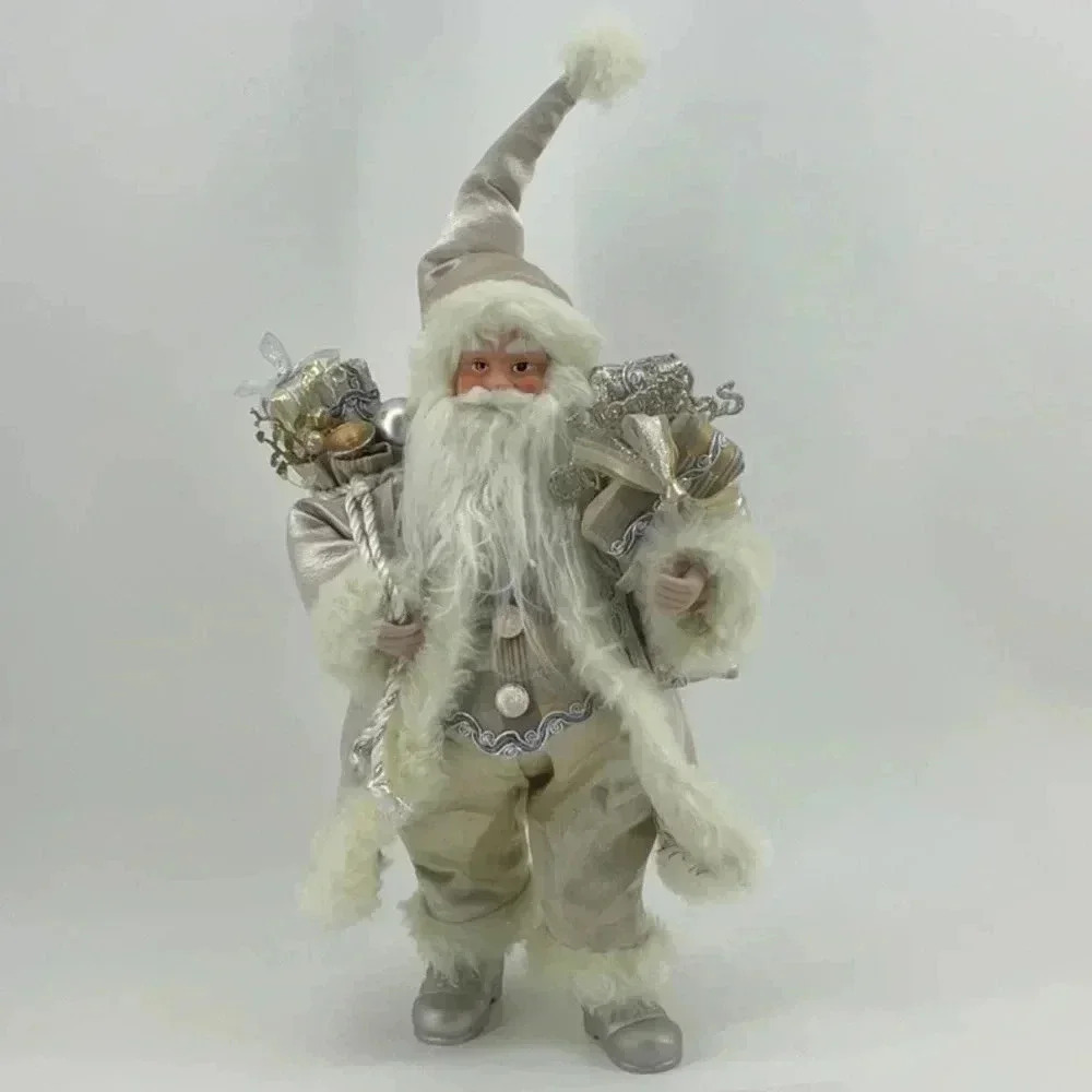 FROSTED FOREST SANTA  CLAUS STANGING